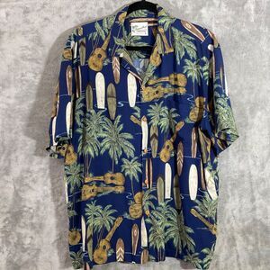 Vintage Diamond Head Sportswear Hawaiian Shirt Rayon Surfboard Ukulele men’s L
